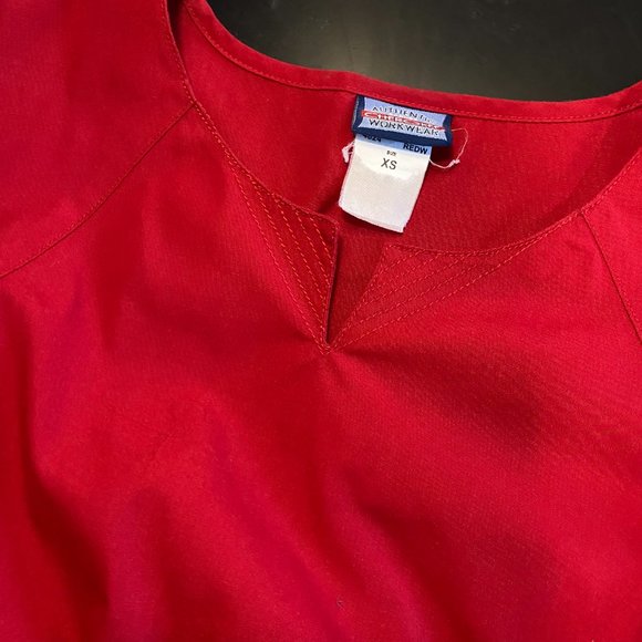 Red Scrub Top - Picture 6 of 8